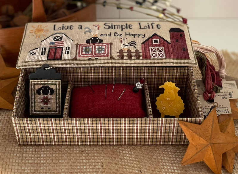 Live Simple Sewing Box - Cross Stitch Pattern