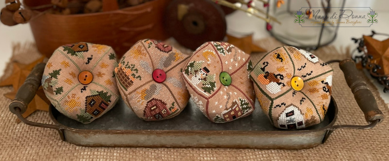 Seasonal Biscornu - Cross Stitch Pattern