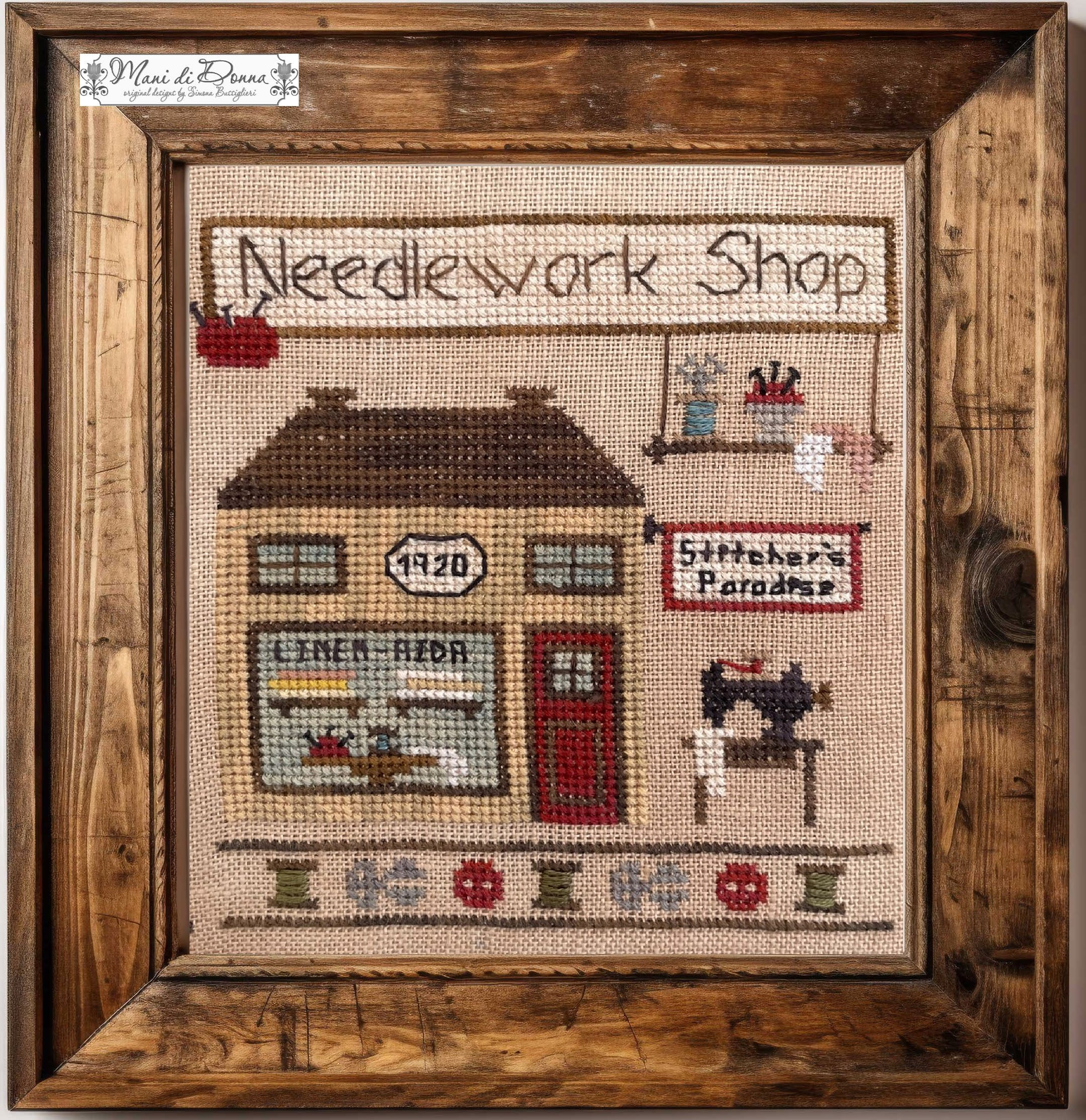 Needlework Shop Stitchers Village  - Cross Stitch Pattern