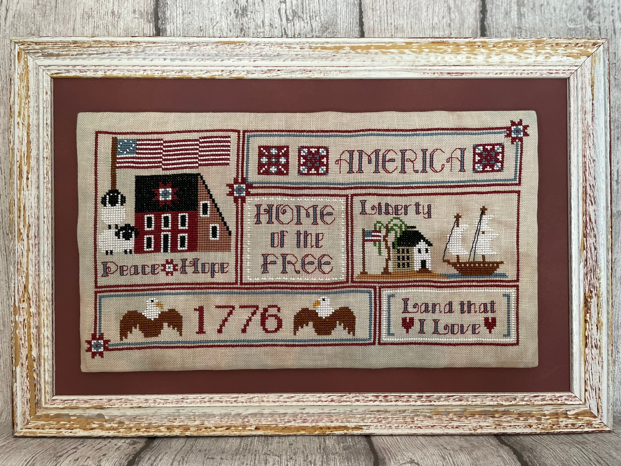 Home of the Free - Patriotic Cross Stitch Pattern