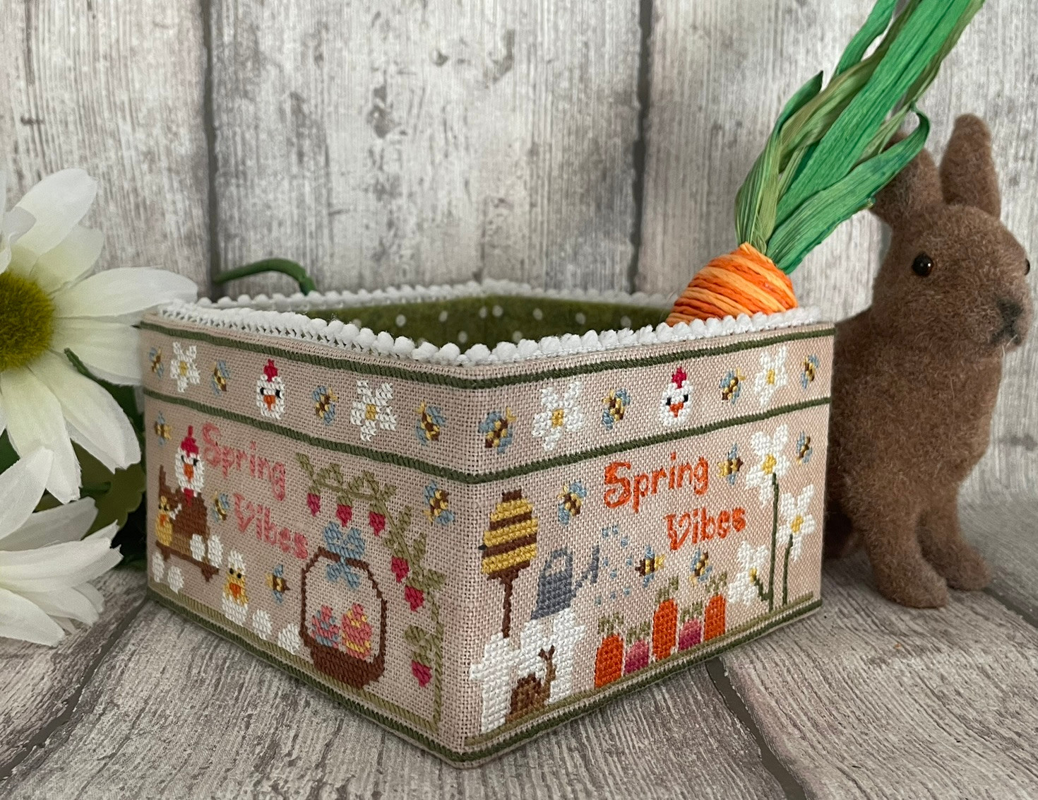 Spring Vibes Basket - Cross Stitch Pattern