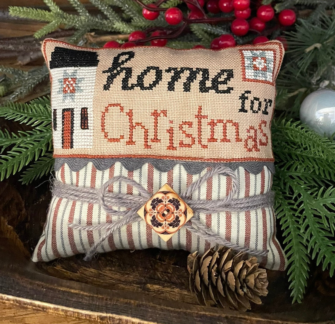 Home for Christmas Pillow - Cross Stitch Pattern