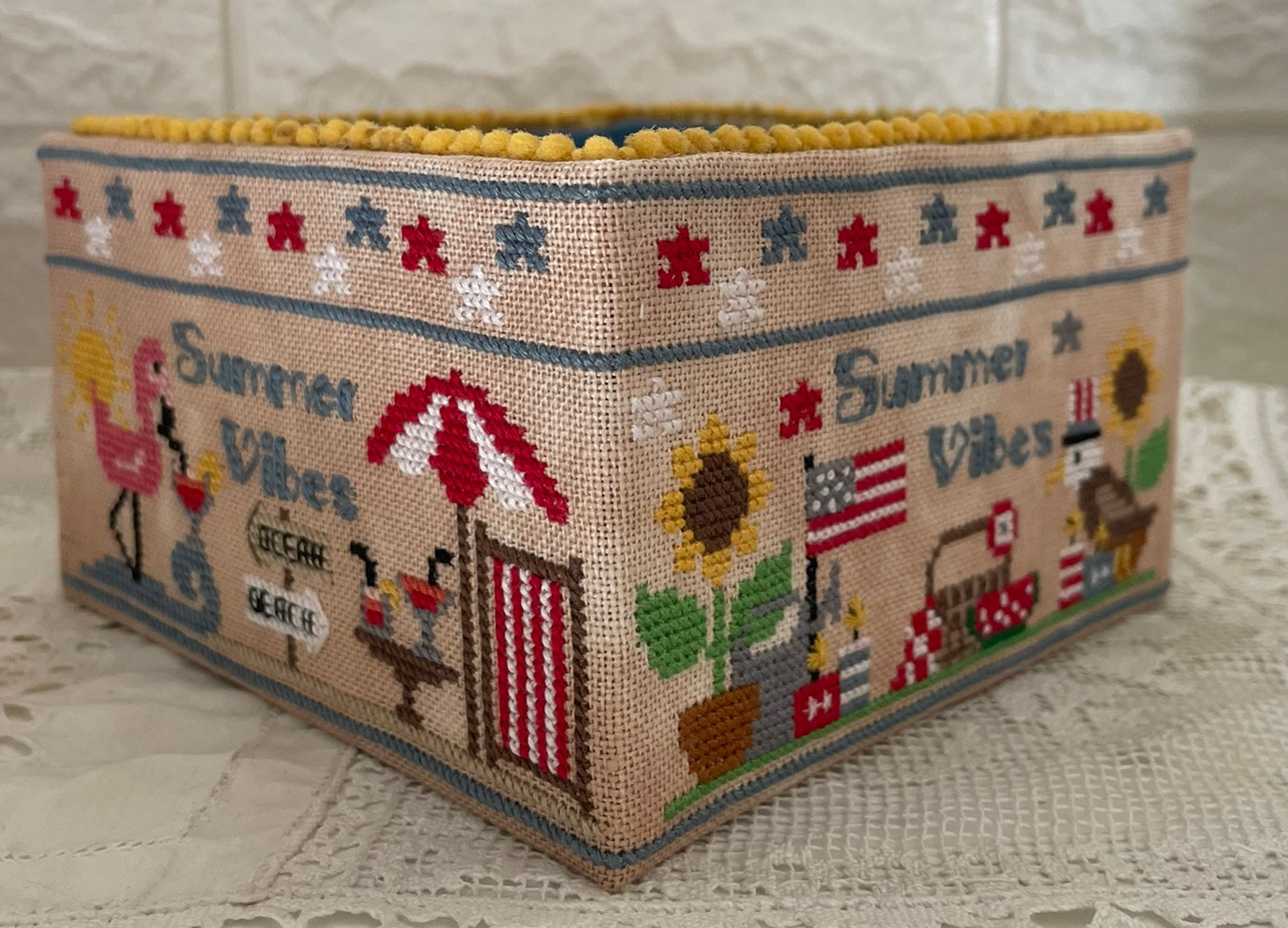 Summer Vibes Basket - Cross Stitch Pattern