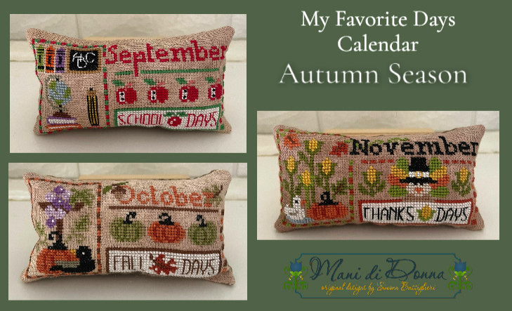 My Favorite Days Calendar - Autumn - Cross Stitch Pattern