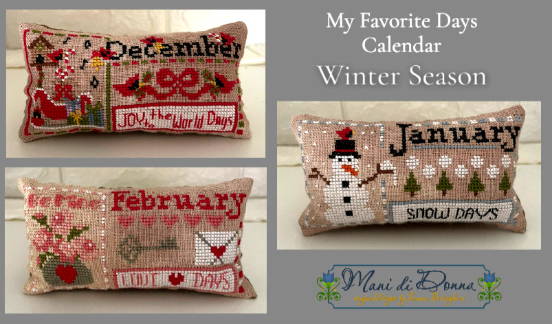 My Favorite Days Calendar - Winter - Cross Stitch Pattern