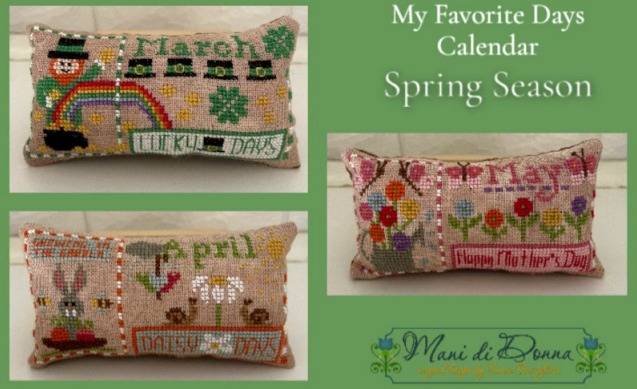 My Favorite Days Calendar - Spring - Cross Stitch Pattern