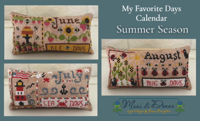 My Favorite Days Calendar - Summer - Cross Stitch Pattern