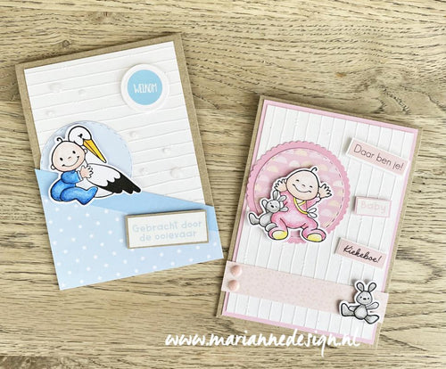 Eline's Storks And Babies - Clear Stamp and Die Set