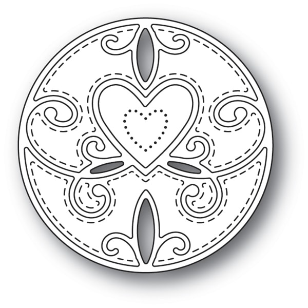 Scroll Heart Circle - Craft Die