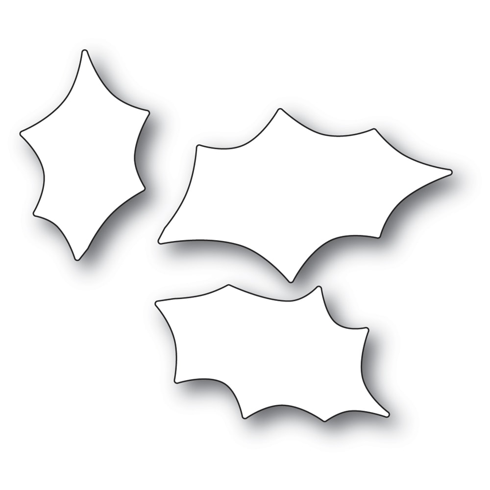 Scribble Holly Trio - Christmas Memory Box Craft Die