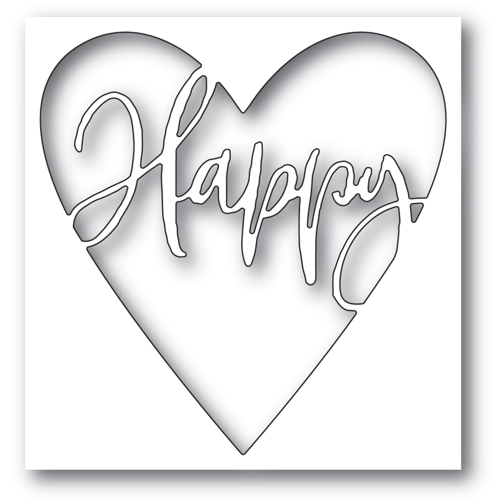 Happy Heart Collage - Craft Die