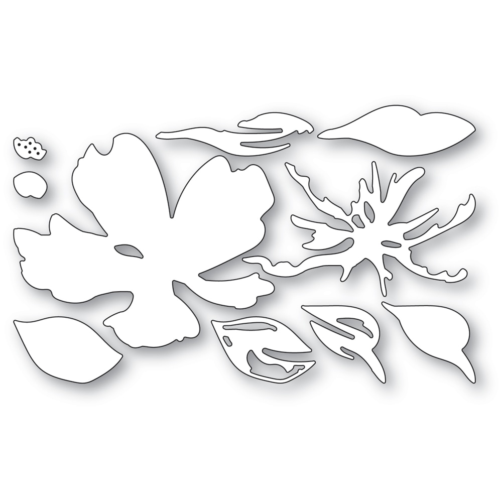 Gentle Blossom Watercolor Floral - Craft Die Set