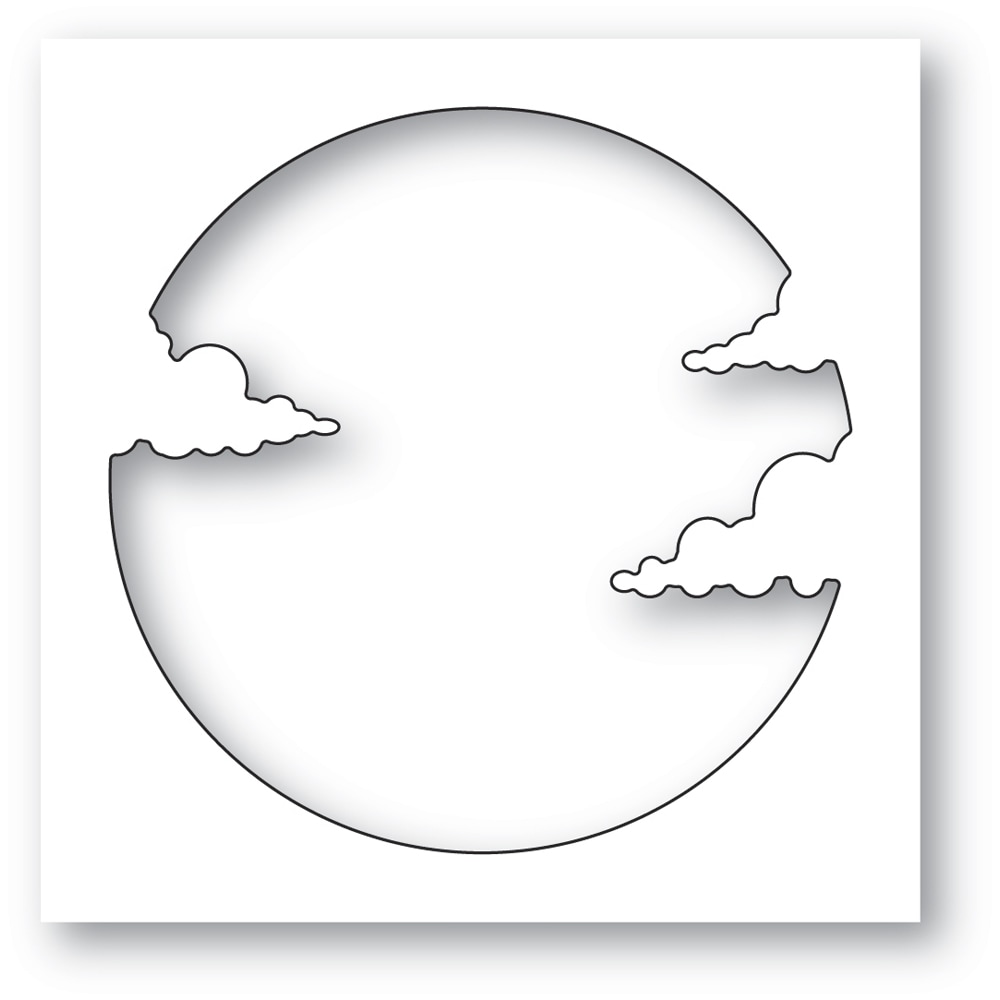 Cloudy Moon Collage - Craft Die