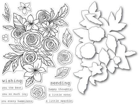 Rose Bouquet - Clear Stamp and Die Set
