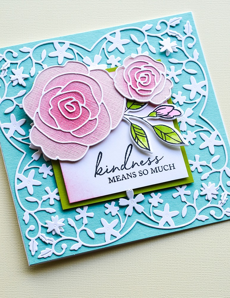 Peony Garden Corner - Clear Stamp and Die Set