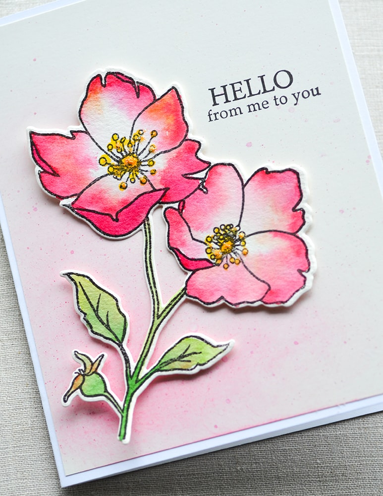 Wild Rose Stem - Clear Stamp