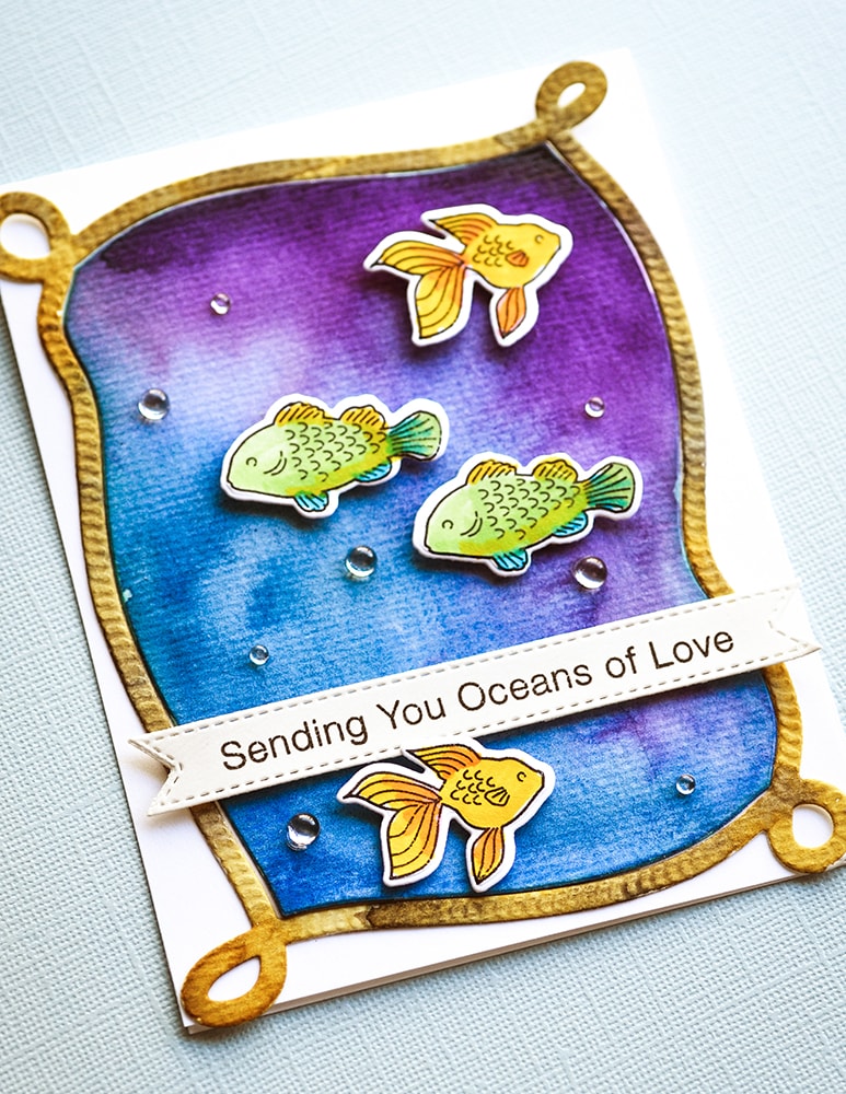 Deep Blue Ocean - Clear Stamp Set, different perspective #1, zoomed in. Select this picture to zoom back out.