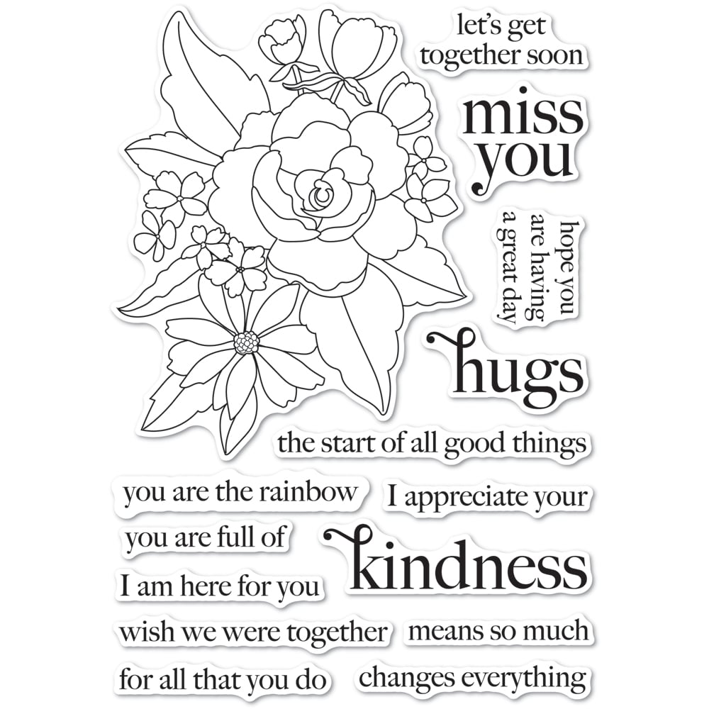 Cheerful Floral - Clear Stamp Set 