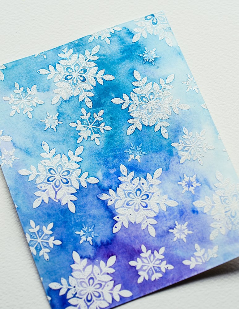 Aurora Snowflake - Cling Stamp