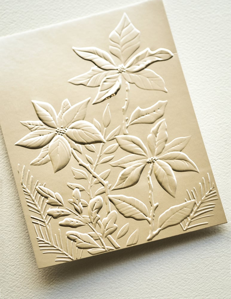 Perfect Poinsettias  - 3D Embossing Folder and Dies