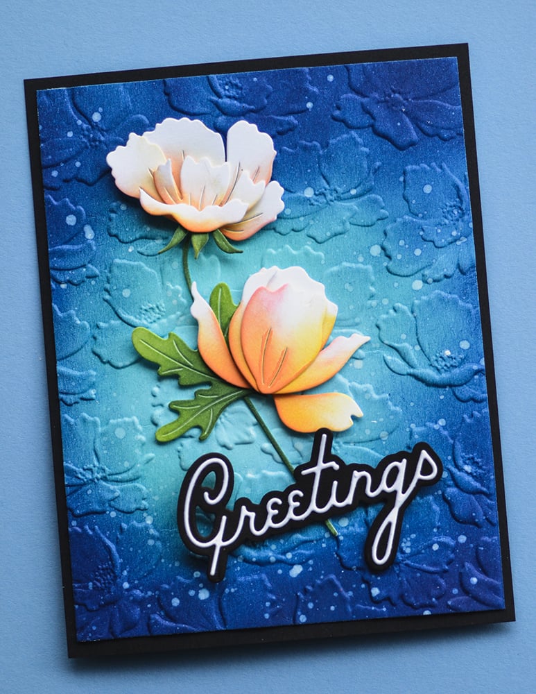 Anemone Drift - 3D Embossing Folder