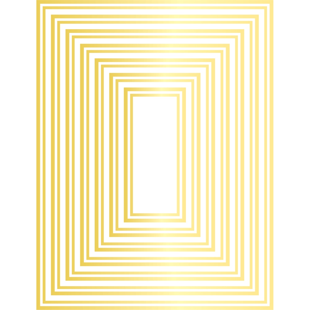 Rectangle Double Border - Hot Foil Plate