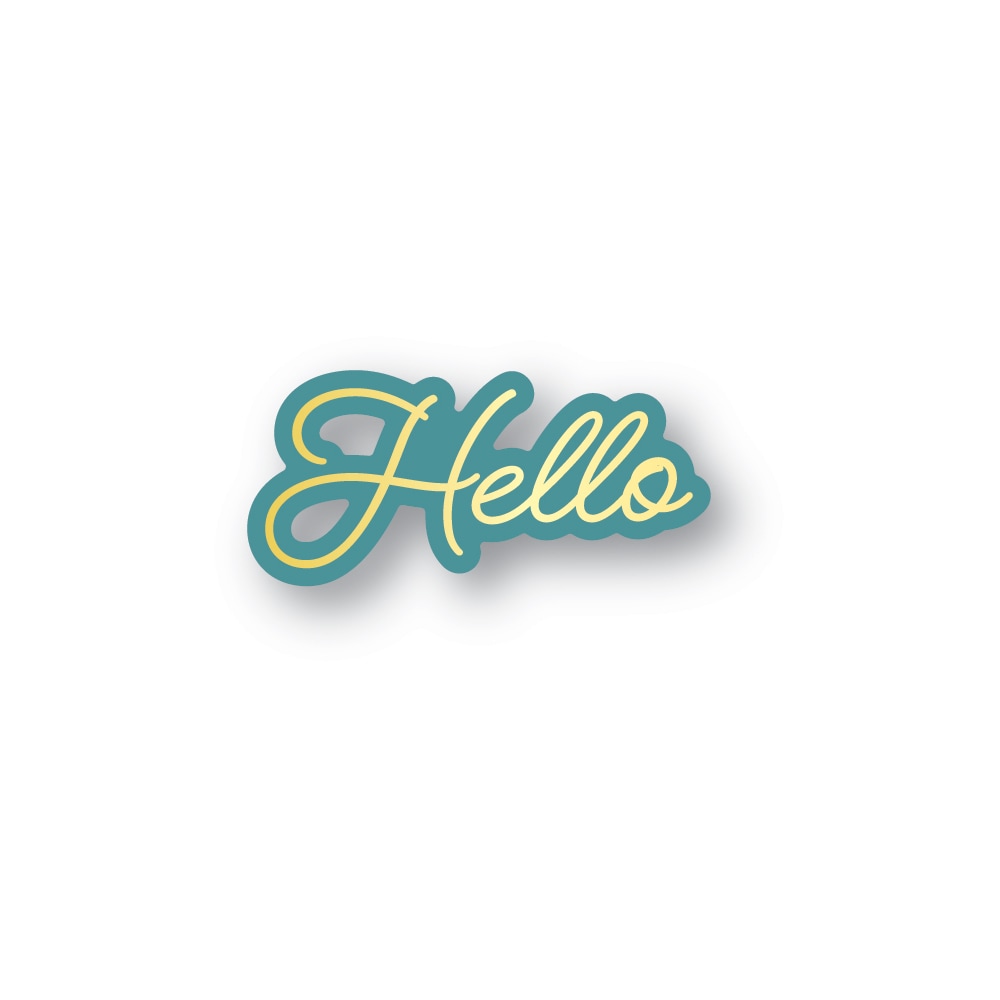 Posh Hello - Craft Die and Hot Foil Plate