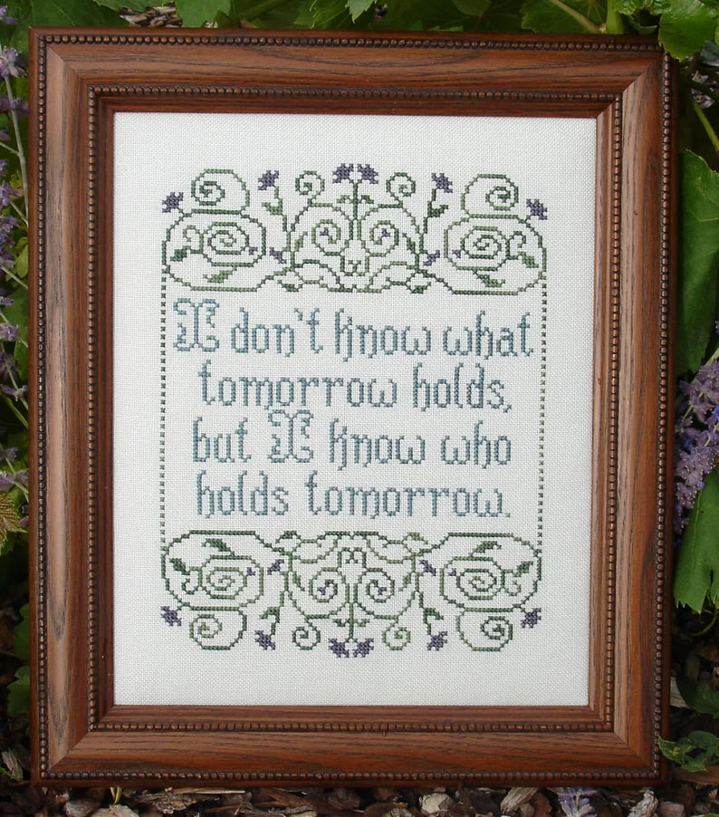 He Holds Tomorrow - Cross Stitch Pattern