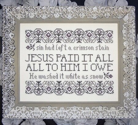 Jesus Paid It All - Cross Stitch Pattern