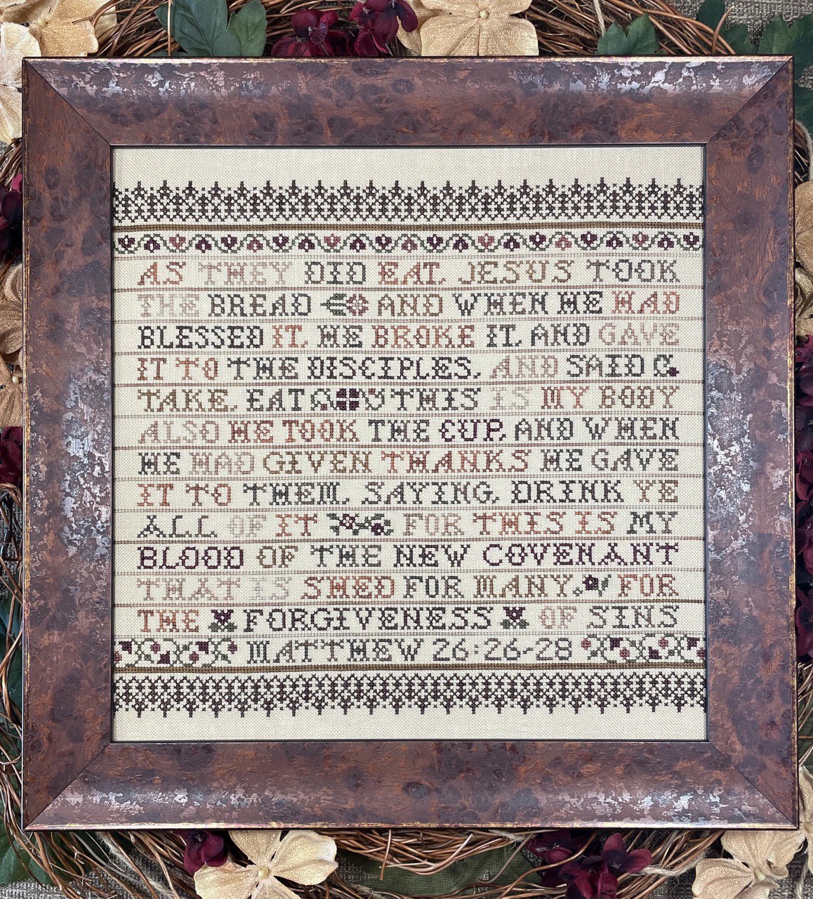 Communion in the Lord's Supper - Cross Stitch Pattern