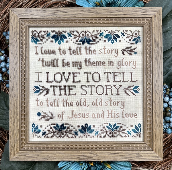 I Love To Tell The Story - Christian Cross Stitch Pattern
