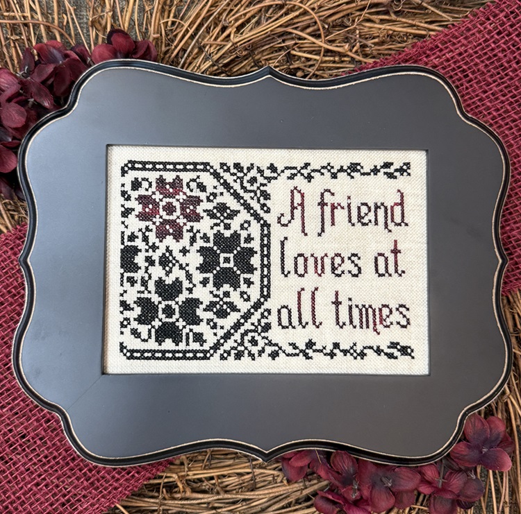 A Friend Loves at All Times - Cross Stitch Pattern