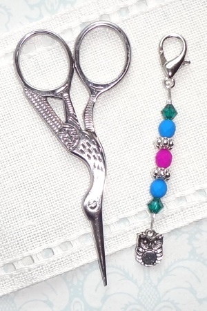 Tropical Hootie Mini Scissors Fob