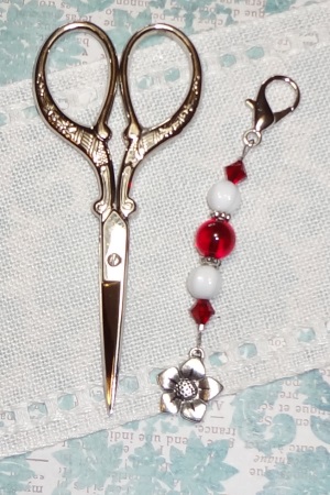 Petit Vermilion Mini Scissors Fob