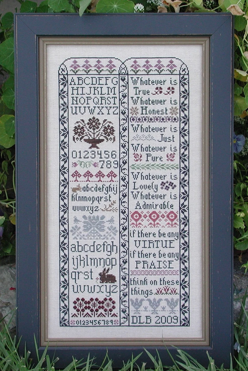 Think on These Things - Cross Stitch Pattern