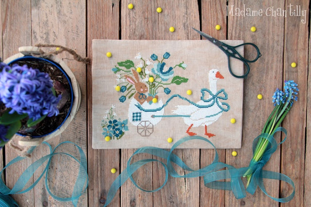 Blue Flowers - Cross Stitch Pattern