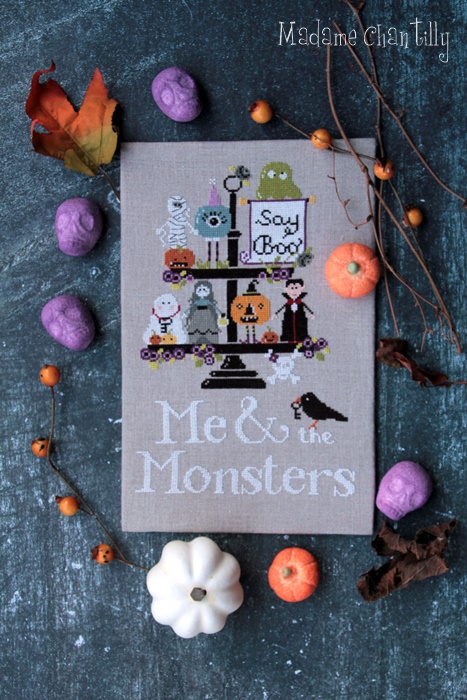 Me & the Monsters - Halloween Cross Stitch Pattern