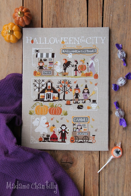 Halloween in the City - Cross Stitch Pattern
