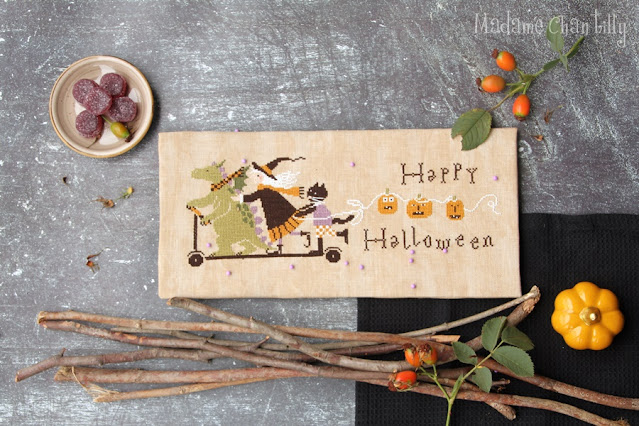 Halloween Scooter - Cross Stitch Pattern