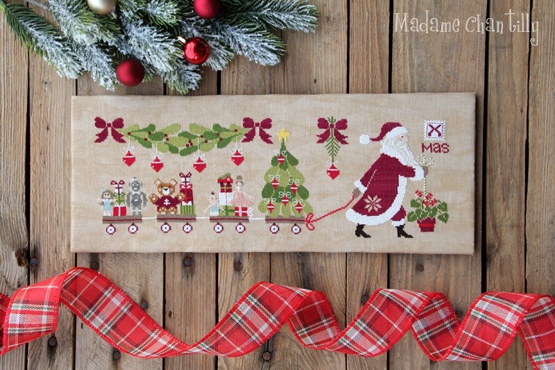 Cargo of Toys - Christmas Cross Stitch Pattern, zoomed in. Select this picture to zoom back out.