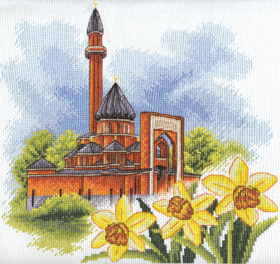 Memorial Mosque in Moscow - Cross Stitch Kit