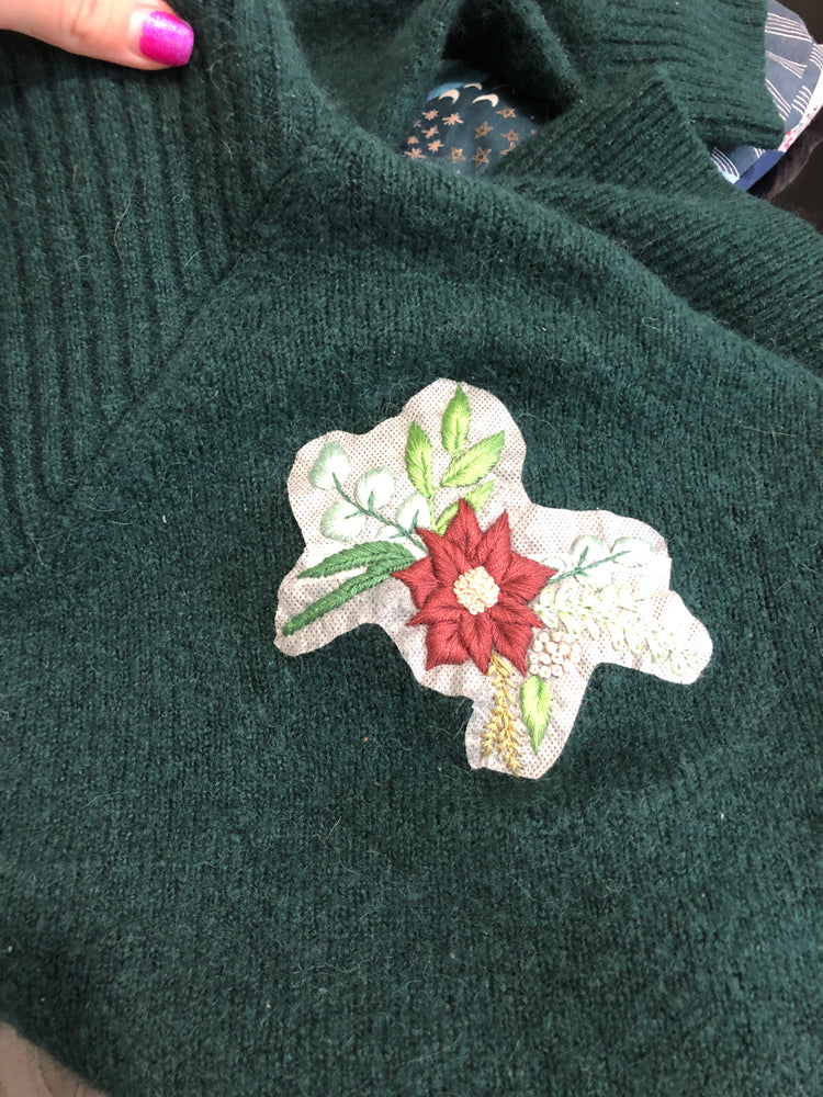 Stick & Stitch Holiday Botanicals - Embroidery Patterns, different perspective #1, zoomed in. Select this picture to zoom back out.