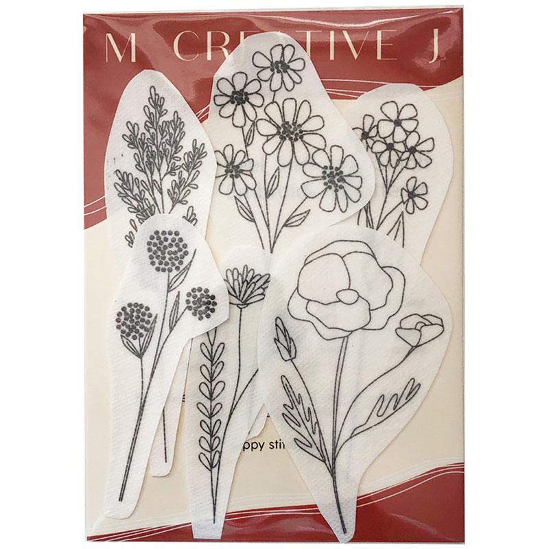 Stick & Stitch Wildflower Stems - Embroidery Patterns, different perspective #1, zoomed in. Select this picture to zoom back out.