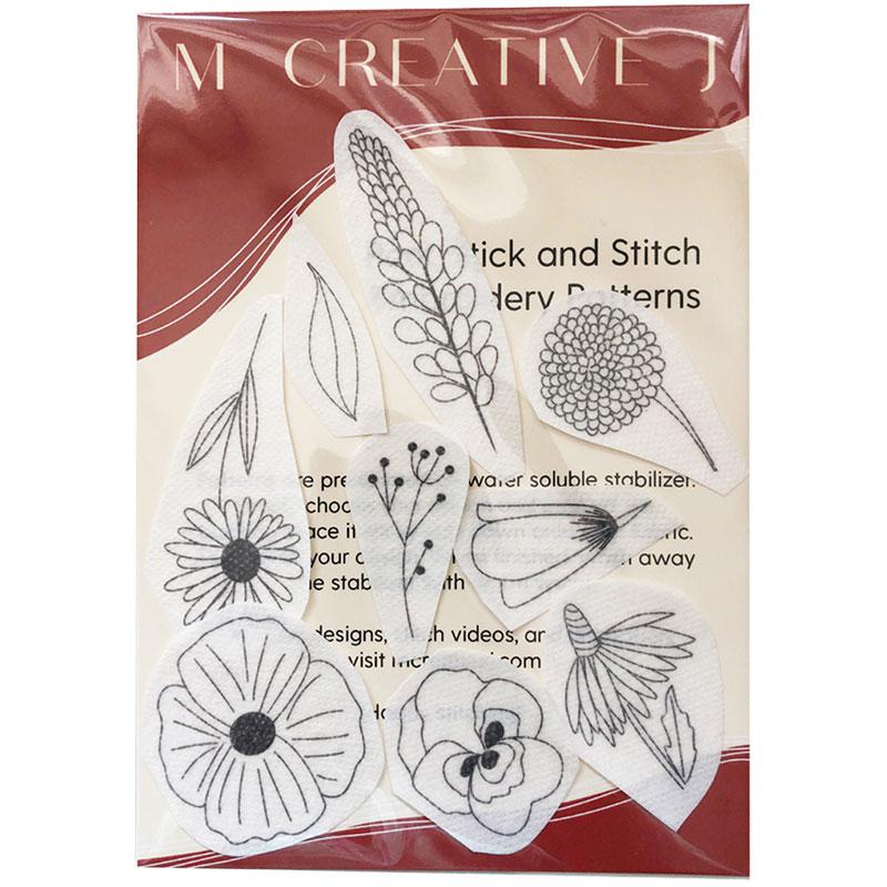 Stick & Stitch Wildflowers - Embroidery Patterns, different perspective #1, zoomed in. Select this picture to zoom back out.