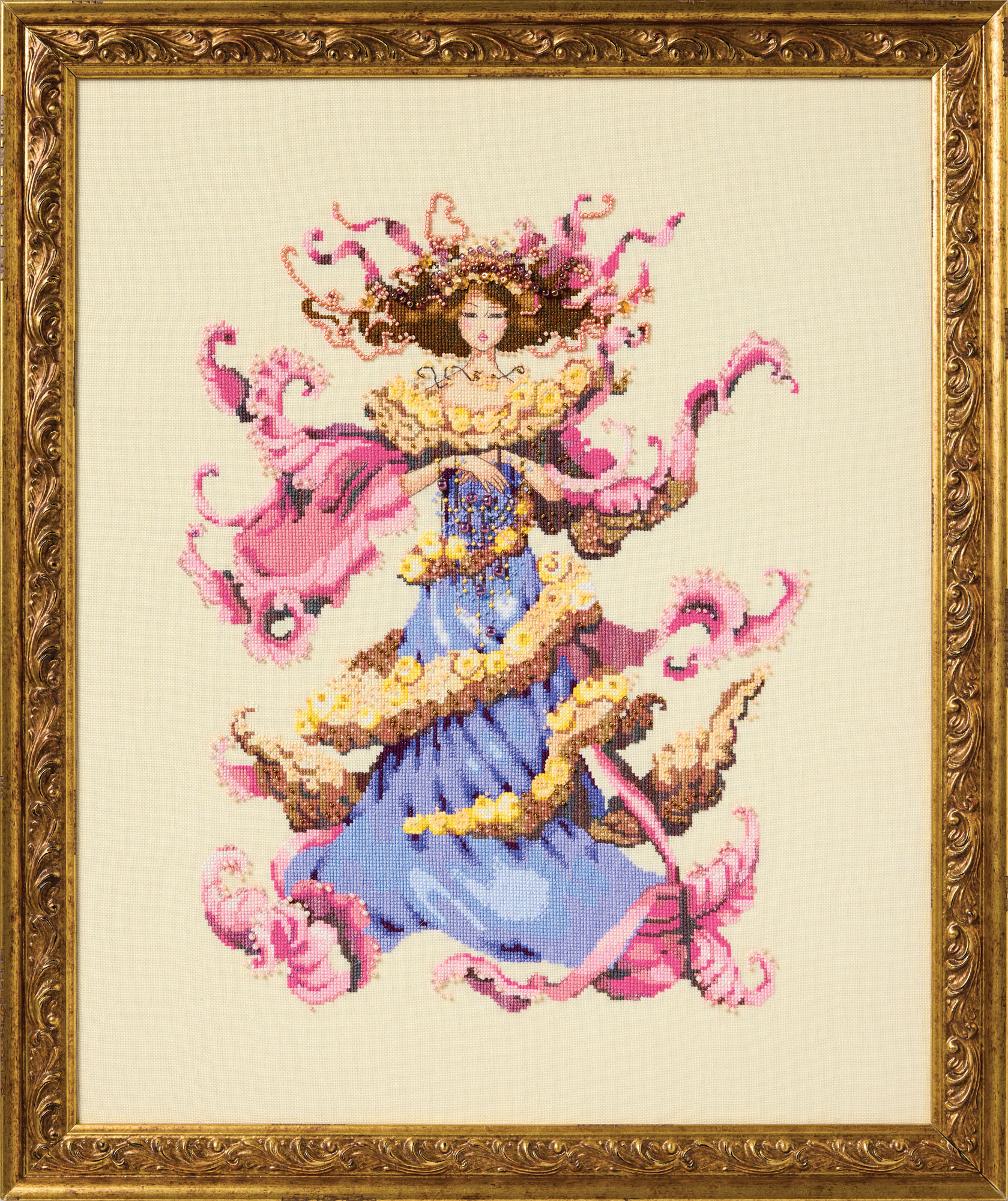 Rose Atelier - Cross Stitch Pattern, zoomed in. Select this picture to zoom back out.