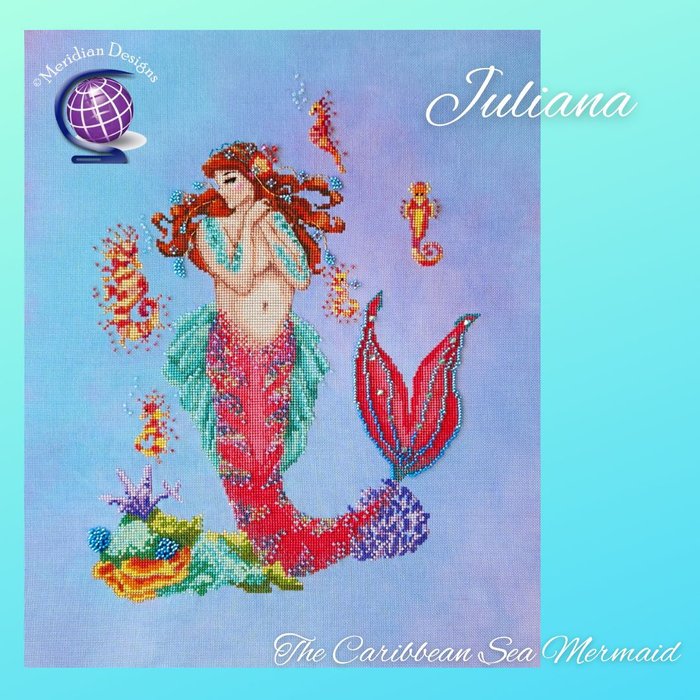 Meridian Designs For Cross Stitch Juliana The Caribbean Sea Mermaid ...