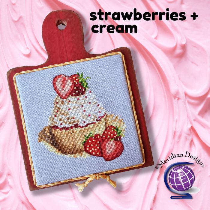 Strawberries and Cream - Cross Stitch Pattern
