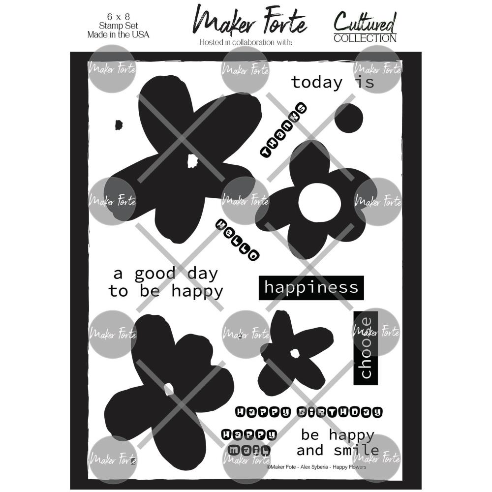 Happy Flowers - Alex Syberia - Clear Stamp