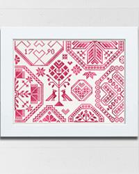Quaker of Hearts - Cross Stitch 