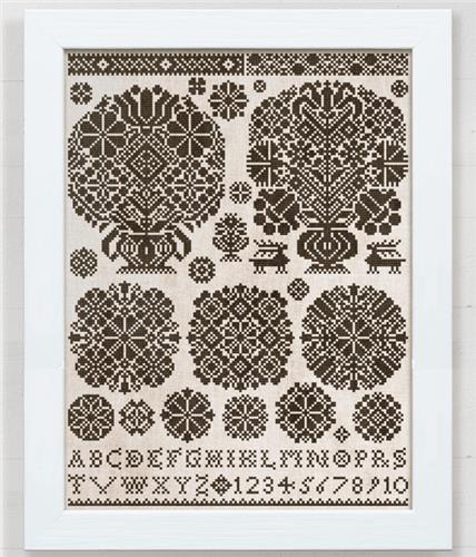 A Medium Vierlande Style Sampler - Cross Stitch Pattern